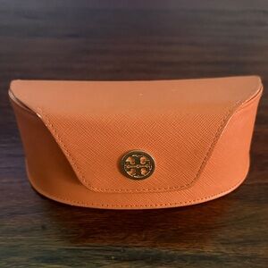 Tory Burch Orange Sunglasses Case with Gold Logo